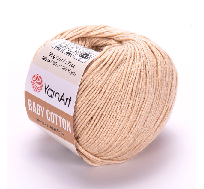 Пряжа YarnArt Baby Cotton | ЯрнАрт Бебі Коттон 404 золотистий беж