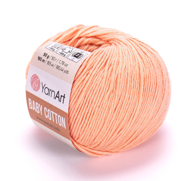 Пряжа YarnArt Baby Cotton | ЯрнАрт Бебі Коттон 412 персик
