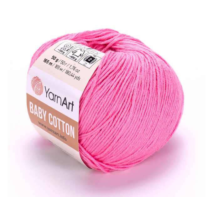 Пряжа YarnArt Baby Cotton | ЯрнАрт Бебі Коттон 414 троянда