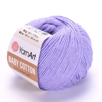Пряжа YarnArt Baby Cotton | ЯрнАрт Бебі Коттон 417 бузковий