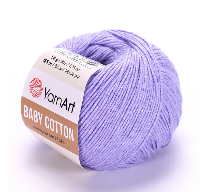 Пряжа YarnArt Baby Cotton | ЯрнАрт Бебі Коттон 417 бузковий
