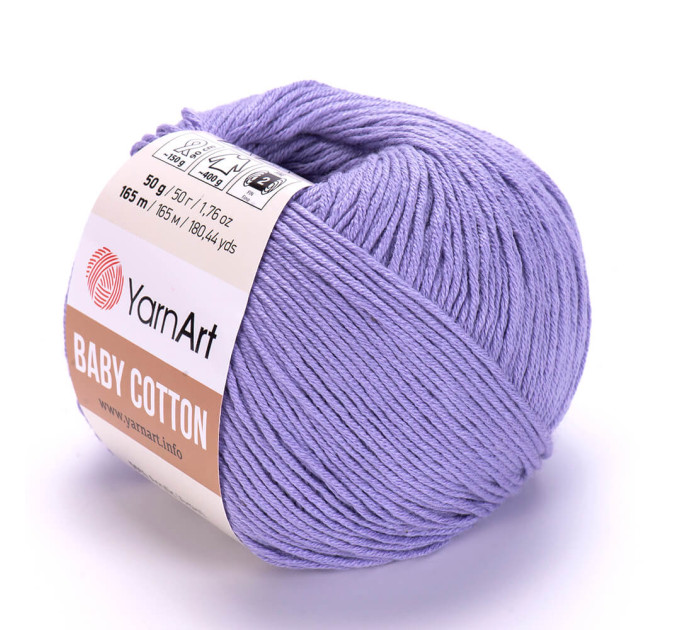 Пряжа YarnArt Baby Cotton | ЯрнАрт Бебі Коттон 418 сухий бузок