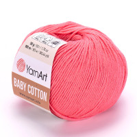 Пряжа YarnArt Baby Cotton | ЯрнАрт Бебі Коттон 420 корал
