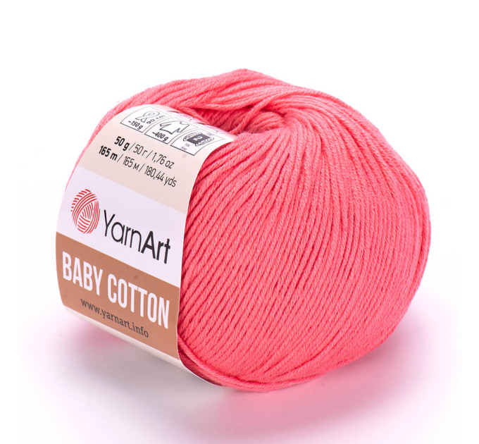 Пряжа YarnArt Baby Cotton | ЯрнАрт Бебі Коттон 420 корал