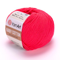 Пряжа YarnArt Baby Cotton | ЯрнАрт Бебі Коттон 423 кораловий неон