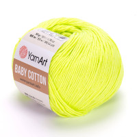Пряжа YarnArt Baby Cotton | ЯрнАрт Бебі Коттон 430 салатовий неон