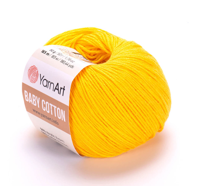 Пряжа YarnArt Baby Cotton | ЯрнАрт Бебі Коттон 432 жовтий