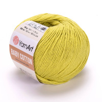 Пряжа YarnArt Baby Cotton | ЯрнАрт Бебі Коттон 436 св. олива