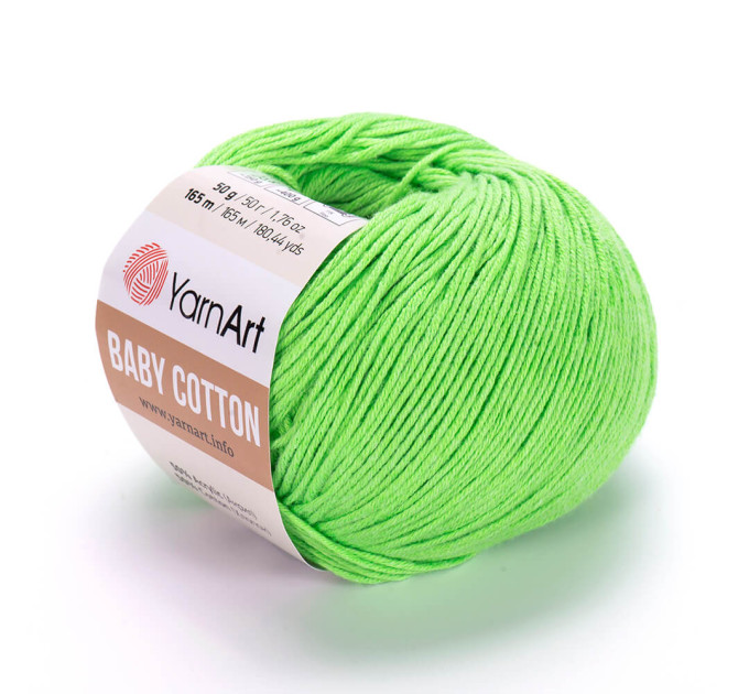Пряжа YarnArt Baby Cotton | ЯрнАрт Бебі Коттон 438 яскравий салат