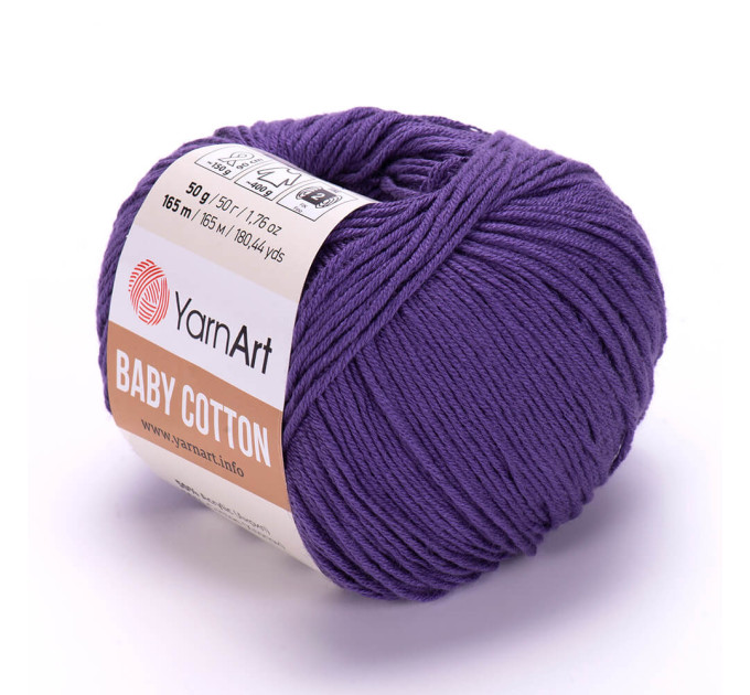 Пряжа YarnArt Baby Cotton | ЯрнАрт Бебі Коттон 455 фіолет