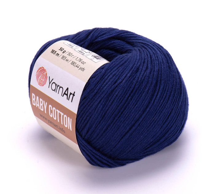 Пряжа YarnArt Baby Cotton | ЯрнАрт Бебі Коттон 459 індиго