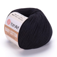 Пряжа YarnArt Baby Cotton | ЯрнАрт Бебі Коттон 460 чорний