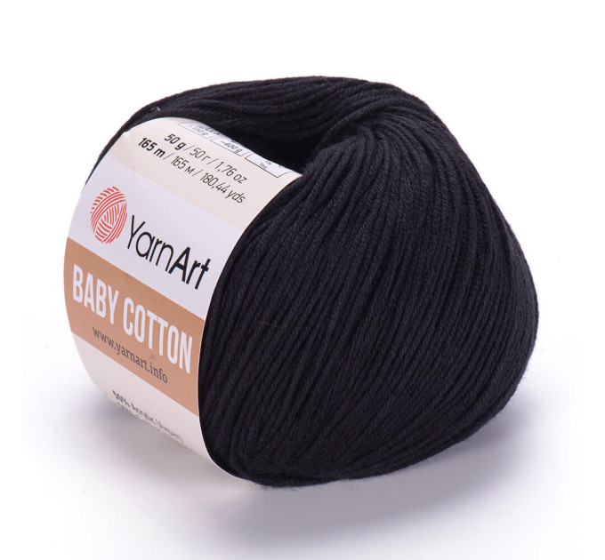 Пряжа YarnArt Baby Cotton | ЯрнАрт Бебі Коттон 460 чорний